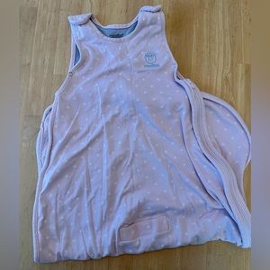 Woolino Pink polka dot all season sleepy sack 2-4 years